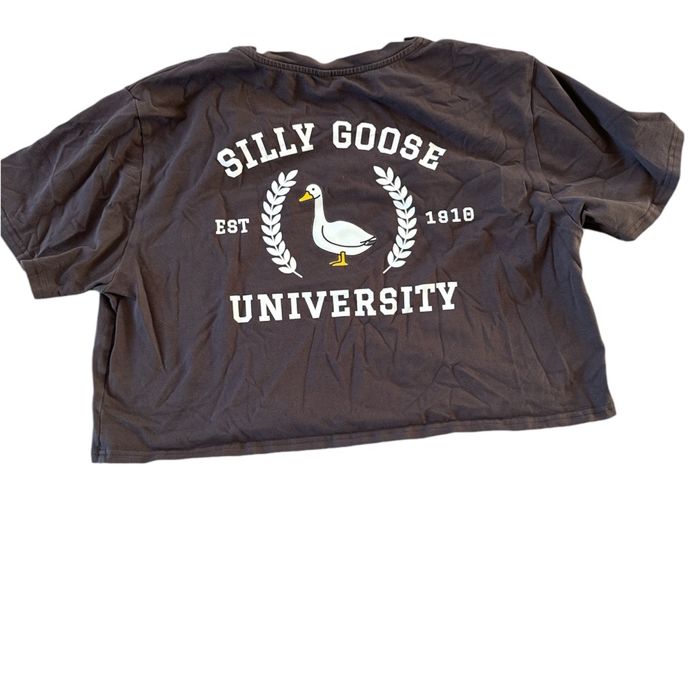 Silly goose cropped t shirt